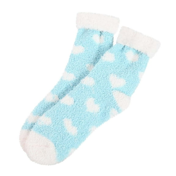 Tiqkatyck Ankle Socks Clearance, Women Warm Super Soft Plush Slipper Sock Winter Fluffy Microfiber Crew Socks Casual Home Sleeping Fuzzy Cozy Sock Crew Socks for Women No Show Socks Womens B A