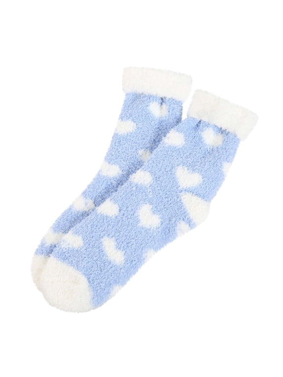 Ankle Socks Clearance, Women Warm Super Soft Plush Slipper Sock Winter Fluffy Microfiber Crew Socks Casual Home Sleeping Fuzzy Cozy Sock Crew Socks for Women No Show Socks Womens A A