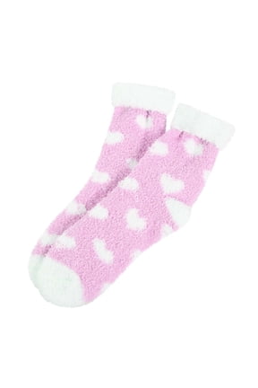 Ankle Socks Clearance, Women Warm Super Soft Plush Slipper Sock Winter Fluffy Microfiber Crew Socks Casual Home Sleeping Fuzzy Cozy Sock Crew Socks for Women No Show Socks Womens Pink A