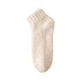 thumbnail image 1 of Tiqkatyck Ankle Socks Clearance, Women's Coral Fleece Socks Solid Color Non Slip Dotted Socks Warm Towel Socks Home Floor Socks Crew Socks for Women No Show Socks Womens Beige One Size, 1 of 3