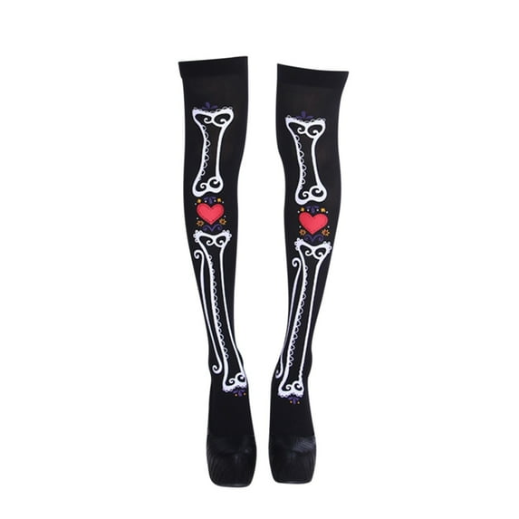 Tiqkatyck Ankle Socks Clearance, Women's Halloween Holiday Socks Party Holiday Dress Up Costume Props Cosplay Over-The-Knee Socks Crew Socks for Women No Show Socks Womens White One Size