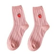 thumbnail image 1 of Tiqkatyck Ankle Socks Clearance, Womens To Keep Warm Sock Strawberry Print Lightweight Cotton Athletic Socks Compression Socks for Women Crew Socks for Women No Show Socks Womens C One Size, 1 of 5