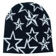 thumbnail image 1 of Tiqkatyck Beanie, s Hats Men, Five Pointed Knitted Hat Men's And Women's Hat European And American Popular Hat Hip Hop Hat Outdoor Sports Street Beanie for Women Black One Size, 1 of 2