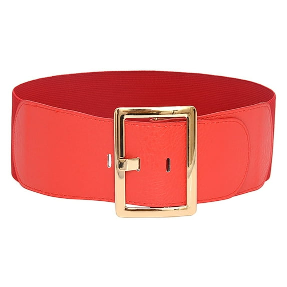 Tiqkatyck Belt Buckle Sales Today Clearance Fashion Women Ladies Waist Belt Body Belt Wide Elastic Belt Dress Accessories Belts for Women Red