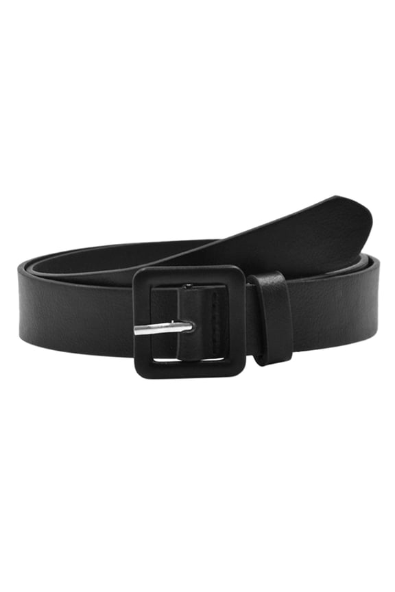 Belt Buckle Sales Today Clearance Faux Leather Women's Belt Women's Fashion Solid Color Small Square Button Versatile Decorative Jeans Clothing Accessories Belts for Women Black