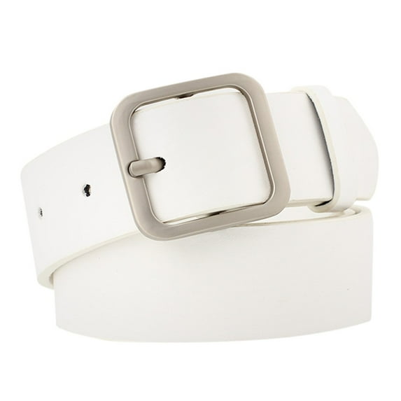 Tiqkatyck Belt Buckle Sales Today Clearance New Ladies Belt Square Buckle Fashion Trend Wild Decorative Belts for Women White