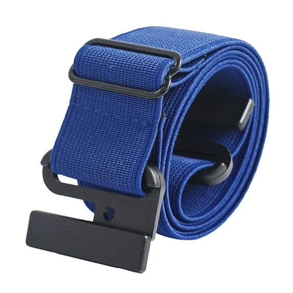 Tiqkatyck Belt Buckle Sales Today Clearance Non Slip Backing Flat Buckle Stretch No Belt Adjustable Show Belts for Women Blue