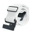 thumbnail image 1 of Tiqkatyck Belt Buckle Sales Today Clearance Non Slip Backing Flat Buckle Stretch No Belt Adjustable Show Belts for Women White, 1 of 2