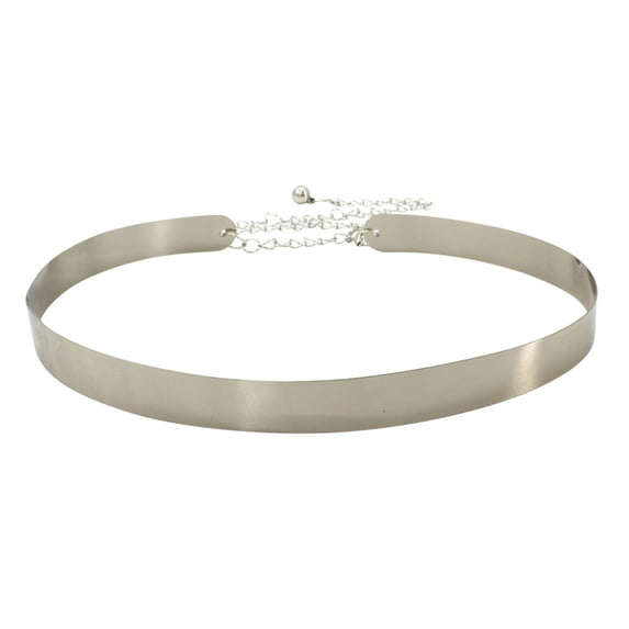 Tiqkatyck Belt Buckle Sales Today Clearance Stylish Shiny Mirror Metal Waist Belt for Women Adjustable Small To Plus Size Belts for Women White