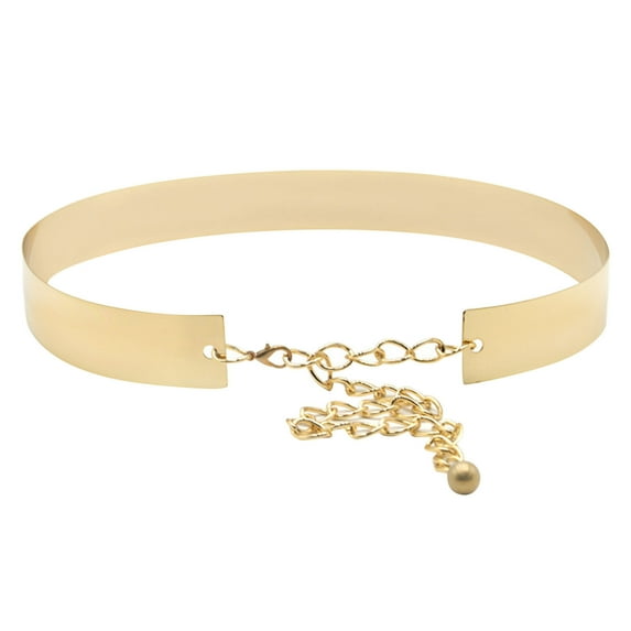 Tiqkatyck Belt Buckle Sales Today Clearance Women Belt Metal Elastic Stretch Wide Belt for Buckle Dresses Belts for Women Gold