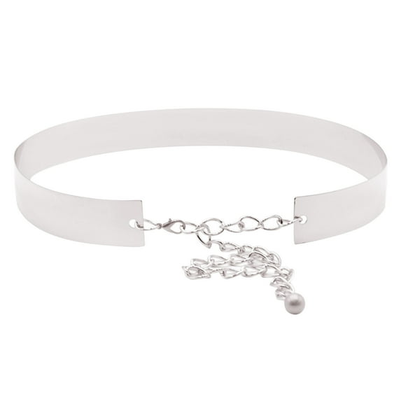 Tiqkatyck Belt Buckle Sales Today Clearance Women Belt Metal Elastic Stretch Wide Belt for Buckle Dresses Belts for Women Silver