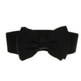 thumbnail image 1 of Tiqkatyck Belt Buckle Sales Today Clearance Women Fashion Bowknot Waistband Wide Elastic Stretch Waist Belt, Belts for Women Black, 1 of 1