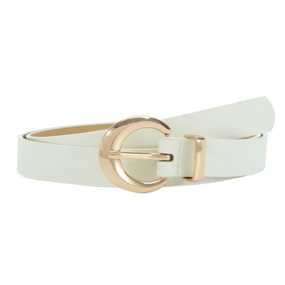 Tiqkatyck Belt Buckle Sales Today Clearance Women Faux Leather Waist Belt for Ladies Jeans Pants Belts for Women White