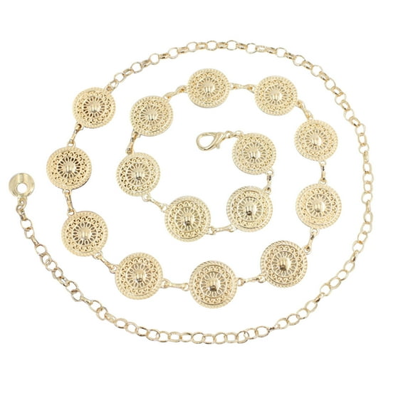 Tiqkatyck Belt Buckle Sales Today Clearance Women Hook Adjustment Waist Metal String Decorative Dress Waist Small Fragrance Thin Belt Sweet Chain Belts for Women Gold