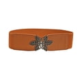 thumbnail image 1 of Tiqkatyck Belt Buckle Sales Today Clearance Women's Fashion Belt Narrow Stretch Dress Belt Creative Design Belts for Women Brown, 1 of 1