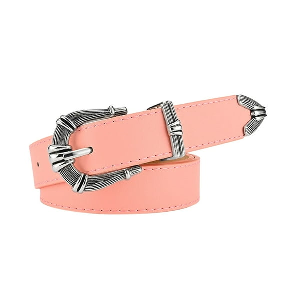 Tiqkatyck Belt Buckle Sales Today Clearance Women's Retro Needle Buckle Belt Everything Stylish Belts for Women Pink