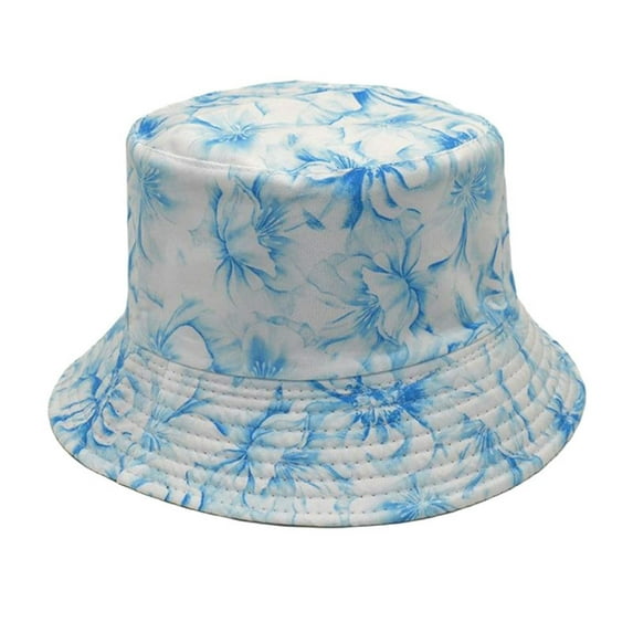 Tiqkatyck Bucket Hat, Floral Graphic Fisherman Hat Fashion Casual Basin Hat Women Double Sided Bucket Hat Sun Hats for Women, Beach Hats for Women Blue M
