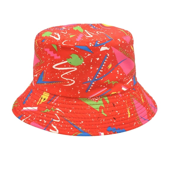 Tiqkatyck Bucket Hat, Graphic Fishermans Hat Mens and Women's Going Out Sun Hat Double Sided All Purpose Pot Hat Sun Hats for Women, Beach Hats for Women Red One size