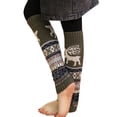 thumbnail image 1 of Tiqkatyck Ankle Socks Clearance, Winter Warm Christmas Leg Cable Knit Knitted Crochet High Long Socks Leggings Compression Socks for Women Crew Socks for Women No Show Socks Womens Amry Green One Size, 1 of 3