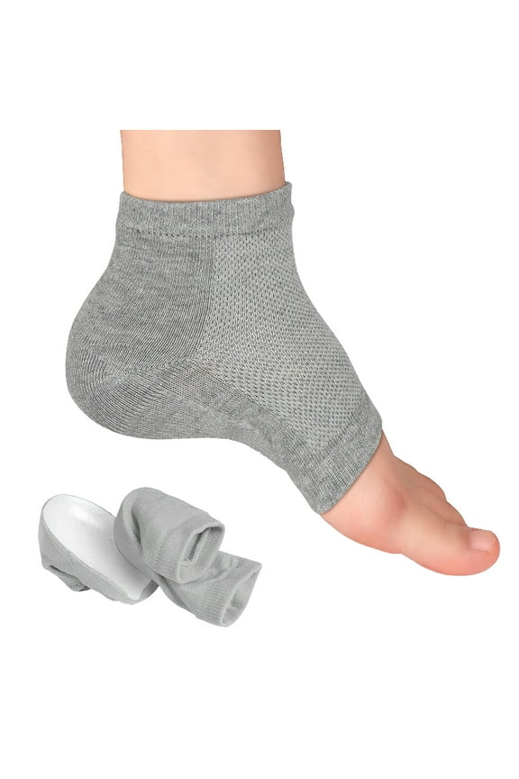 Compression Socks for Women, Thigh High Socks Height Max Insoles 3 Inches Half Height Increase Insoles Unseen Shoe Lift Heel Pads Foot Socks Ankle Socks for Women, Socks for Women Grey 2.5