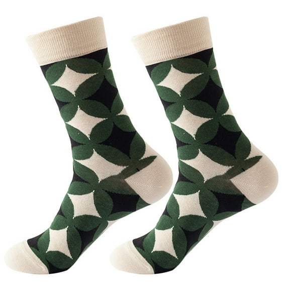 Tiqkatyck Christmas Stockings Clearance Fuzzy Socks Women's Winter Socks Geometry All Cotton Medium Length Socks College Pure Cotton Socks Christmas Stockings Bulk Green