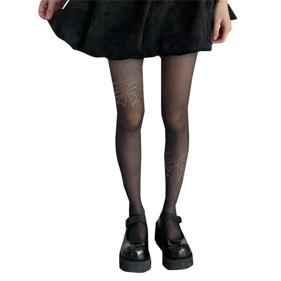 Tiqkatyck Clearance Halloween Tights Halloween Stocking Women Teen Girls Tights Sparkly Sequin Pantyhose Party Goth Mesh Stockings Hosiery Tights for Women Black One Size