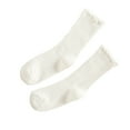 thumbnail image 1 of Tiqkatyck Clearance Womens Crew Socks, Stacking Socks Japanese Autumn and Winter Cotton Socks Thin Winter Socks for Women, Ruffle Socks Woman White One Size, 1 of 4