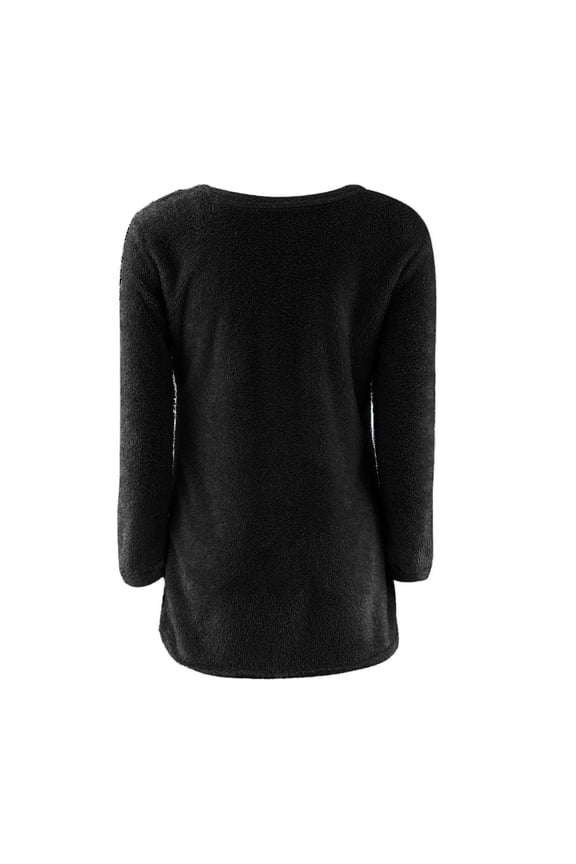 Clearance Womens Fashion Sweaters for Women, Women's Casual Solid Long Sleeve Jumper Sweaters Blouse Women Sweaters, Cardigan Sweaters for Women Black