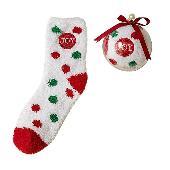 Tiqkatyck Compression Socks Clearance, Christmas Fuzzy Socks for Women Girls Gifts Cute Fun Cozy Fluffy Winter Warm Slipper Xmas Holiday Socks Warm Socks Compression Socks for Women A A