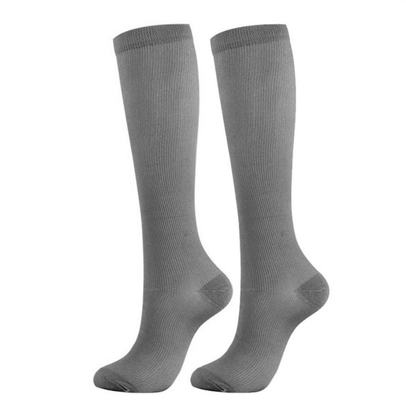 Tiqkatyck Compression Socks Clearance, Copper Fiber Compression Nylon Pressure Calf Socks Outdoor Sports Socks Multi Color Sequential Socks Warm Socks Compression Socks for Women Grey S