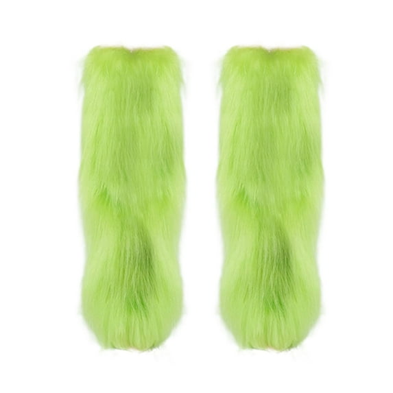 Tiqkatyck Compression Socks Clearance, Furry Boot Cover Imitation Socks Shoe Cover Leg Long Foot Cover Women's Leg Warmers Warm and Slim Warm Socks Compression Socks for Women Green D