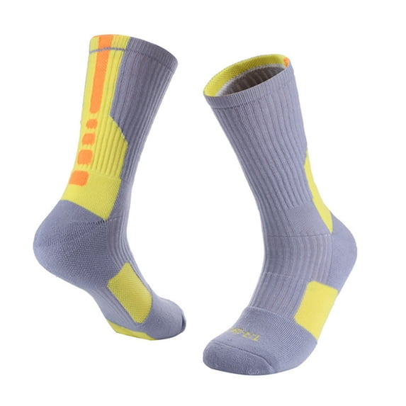 Tiqkatyck Compression Socks Clearance, Medium Tube Socks Thicked Loops Basketball Socks Non Slip Sports Socks Sweat Absorbing and Wear Wool Socks Warm Socks Compression Socks for Women Grey One Size