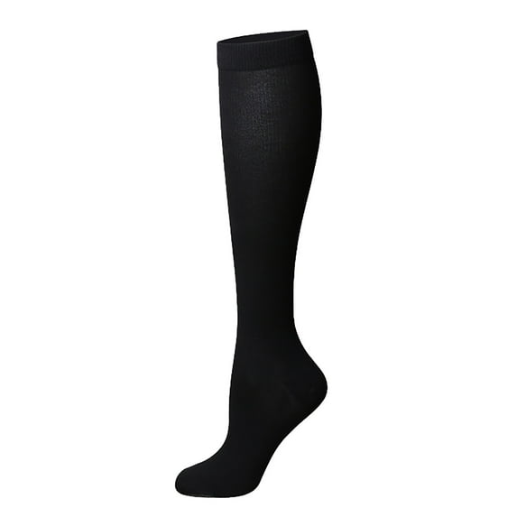 Tiqkatyck Compression Socks Clearance, Summer Mid Tube Solid Color Compression Socks Sports Socks Pressure Socks Calf Socks Pressure Socks Warm Socks Compression Socks for Women Black XL