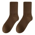 thumbnail image 1 of Tiqkatyck Compression Socks Clearance, Women Solid Color Socks Mid Tube Autumn and Winter All Long Tube Pure Cotton Pile Socks Warm Socks Compression Socks for Women A One Size, 1 of 2