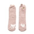 thumbnail image 1 of Tiqkatyck Compression Socks Clearance, Women Winter Print Thickened Coral Fleece Socks Nonslip Floor Socks Stockings Warm Socks Compression Socks for Women Pink One Size, 1 of 5