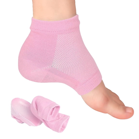 Tiqkatyck Compression Socks for Women, Thigh High Socks Height Max Insoles 3 Inches Half Height Increase Insoles Unseen Shoe Lift Heel Pads Foot Socks Ankle Socks for Women, Socks for Women Pink 3.5