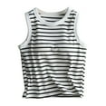 thumbnail image 1 of Tiqkatyck Crop Tank Tops Women's Sleeveless Stripes Sport Shirt With Chest Pad Without Bra One Tank Top Sling Camisole Tops for Women Work Out Tops Gym for Women White M, 1 of 8