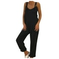 thumbnail image 1 of Tiqkatyck Fall Clothes for Women 2023 Overalls Size Dungarees Plus Romper Casual Playsuit Women Loose Jumpsuit Baggy Women's Jumpsuit Women's Pants Black, 1 of 5