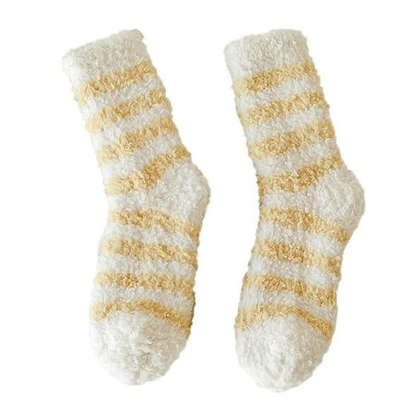 Tiqkatyck Fuzzy Socks Clearance Christmas Socks for Adults Warm Christmas Fashion Windproof Printing Mid Tube Socks Long Tube Cotton Womens Socks Yellow