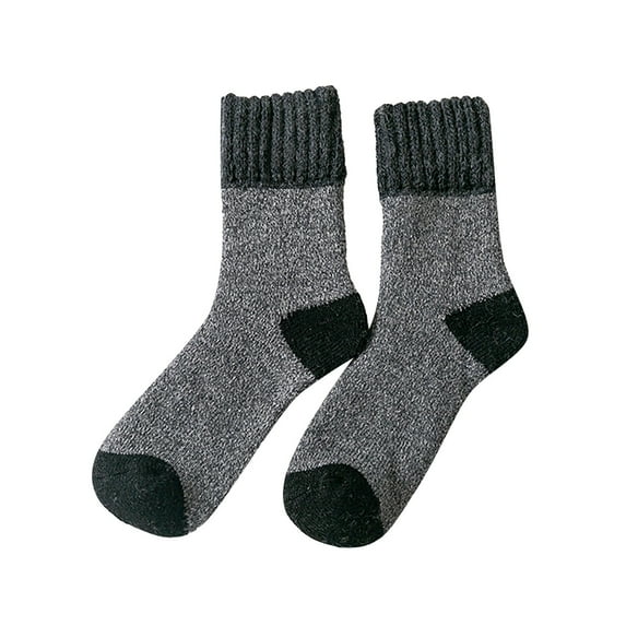 Tiqkatyck Fuzzy Socks Clearance Christmas Socks for Adults Women's Color Matching Multi Color Breathable Plush and Thick Insulation Socks Womens Socks Black