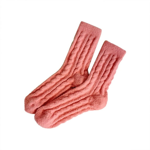 Tiqkatyck Fuzzy Socks Clearance Christmas Socks for Adults Women's Velvet Thickened Sleeping Socks Autumn and Winter Floor Socks Winter Sleeping Socks Womens Socks Hot Pink