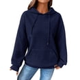 thumbnail image 1 of Tiqkatyck Graphic Hoodies for Women Clearance Womens Long Sleeve Hoodie Sweatshirts Lightweight Pullover Tops Womens Long Sleeve Tops Hoodies for Women Blue, 1 of 5