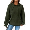 thumbnail image 1 of Tiqkatyck Graphic Hoodies for Women Clearance Womens Long Sleeve Hoodie Sweatshirts Lightweight Pullover Tops Womens Long Sleeve Tops Hoodies for Women Green, 1 of 5