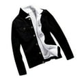 thumbnail image 1 of Tiqkatyck Jackets for Women, Women Autumn Winter Fleece Denim Jacket Vintage Long Sleeve Loose Jeans Coat Denim Jacket for Women, Black Jean Jacket Women XXL, 1 of 5