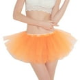 thumbnail image 1 of Tiqkatyck Mardi Gras Skirts For Women Clearance, Womens High Quality Pleated Gauze Mini Skirt Adult Tutu Dancing Skirt Long Skirt Orange, 1 of 6