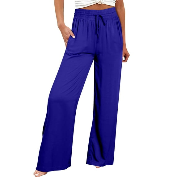 Tiqkatyck Plus Size Pants for Women Fashion Pants for Women Casual Gradient Print Bottom Sweatpants Pockets High Waist Sporty Gym Fit Jogger Pants Trousers Casual Pants for Women Blue