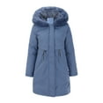 thumbnail image 1 of Tiqkatyck Puffer Jacket Womens Clearance, Women's Winter Parka Fall Winter Long Coat Adjustable Windproof Warm Breathable Casual Jacket, Womens Winter Tops, Winter Coats for Women Blue XXXXL, 1 of 9
