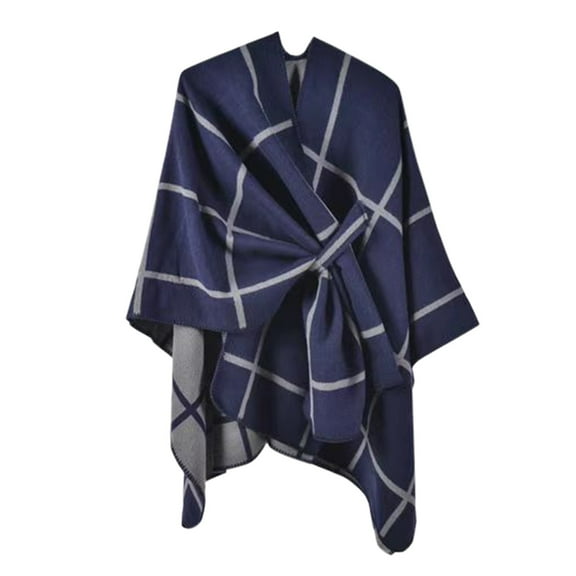 Tiqkatyck Shawl Wraps for Women Clearance Women's Shawl Wrap Poncho Cape Open Front Cardigan for Fall Winter Scarf for Women Shawls and Wraps Blue