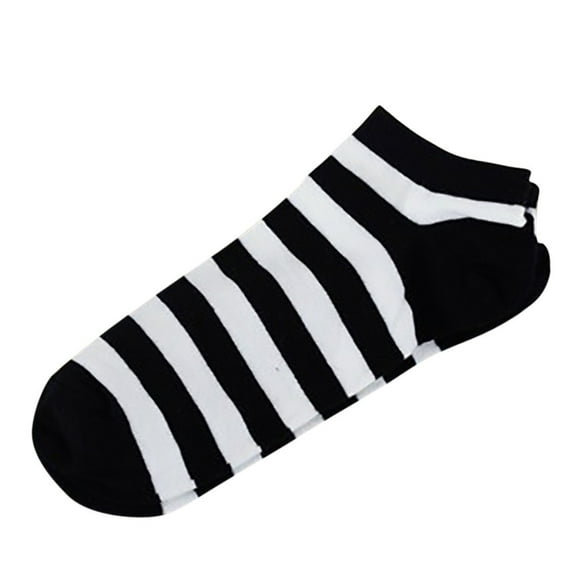 Tiqkatyck No Show Socks Clearance, 1 Pair Women and Men Comfortable Stripe Cotton Sock Slippers Short Ankle Socks B Compression Socks for Women Crew Socks for Women No Show Socks Womens B One Size