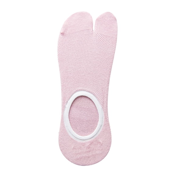 Tiqkatyck No Show Socks Clearance, Women Print Multicolor Toe Socks Two Finger Socks Warmer Funny Socks Compression Socks for Women Crew Socks for Women No Show Socks Womens Pink One Size